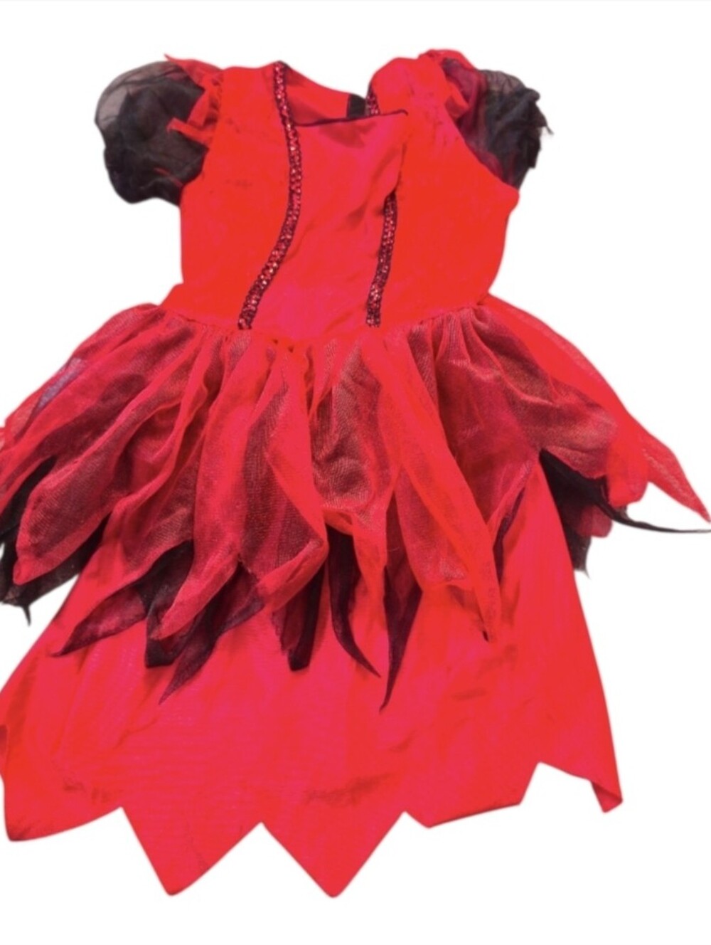 Red Halloween Fairy Dress Kids Costume